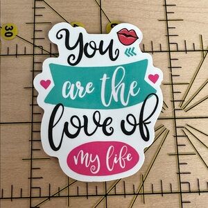 💜13/$13 +Bundle Sticker Sale | YOU ARE THE LOVE OF MY LIFE Waterproof Sticker